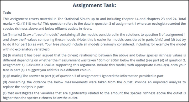 statistical analysis sample assignment