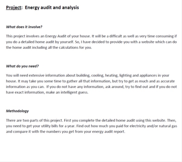 energy audit and analysis assignment help sample assignment 1