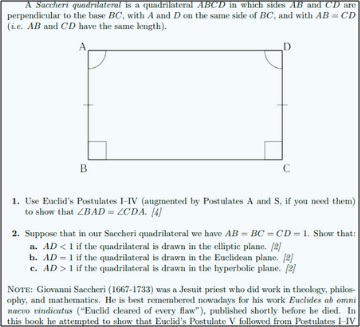 Get Online Tutoring For Saccheri Quadrilaterals Homework Help 2